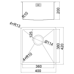 Elleci ARC1040-15 ARCA系列 不銹鋼 廚房鋅盆