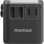Momax UA8AUKD 1-World 70W GaN 方便式旅行插座 (黑色)