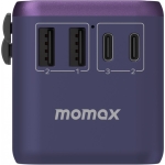 Momax UA8AUKU 1-World 70W GaN 方便式旅行插座 (紫色)