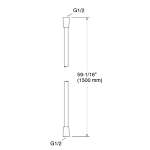 Kohler K-11628T-CP 1.5米 Kohler™ 防纏繞花灑軟管 (拋光鍍鉻)