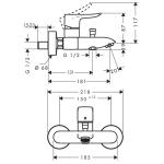 Hansgrohe 31480000 Metris 浴室水龍頭 (鍍鉻)