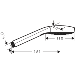 Hansgrohe 26800400 Croma Select S 三速按摩花灑頭 (白色/鍍鉻)