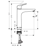 Hansgrohe 31608000 Focus 190 單把手面盆龍頭 (鍍鉻)