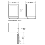 Sub-Zero ICBDEU2450BG/L 166公升 檯下式雪櫃 (嵌門板機型) (左門鉸)