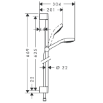 Hansgrohe 26580400 Croma Select E 企柱花灑 (鍍鉻)