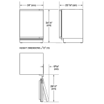 Sub-Zero ICBDEU2450R/R 162公升 檯下式雪櫃 (嵌門板機型) (右門鉸)