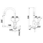 Blanco 521454 Mida-S 拉出式水龍頭 (鍍鉻 Chrome)