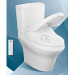 TOTO 加長直沖分體式馬桶 + 加長型電子噴水廁板 附遙控器 (C945RE+TCF24410AAA) (不包含風琴喉)