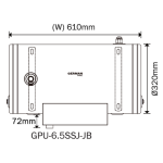 German Pool 德國寶 GPU-6.5SSJ-JB 25公升 速熱式電熱水器 (橫置掛牆/外置電箱/底出入水/左邊排氣)