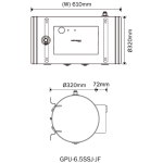 German Pool 德國寶 GPU-6.5SSJ-JF 25公升 速熱式電熱水器 (橫置掛牆/外置電箱/底出入水/左邊排氣)