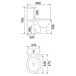 Richford R099 相連式高咀座廁 連緩衝降板 (不包含風琴喉)
