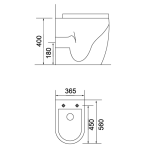 Richford R276B 貼牆座廁 (不包含風琴喉)