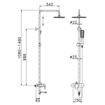 Richford RF52510YW 雨淋花灑套裝 (白色+鉻色)