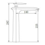 Richford RF75120-4 高身洗手盆水龍頭 (亮光白)