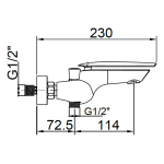 Richford RF76400-4 浴缸水龍頭 (亮光白)
