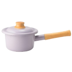 Fujihoro COTTON PLUS 14cm 單柄附蓋琺瑯牛奶鍋 (千黛紫)