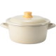 Fujihoro COTTON PLUS 20cm 雙耳附蓋琺瑯砂鍋 (暖米色)