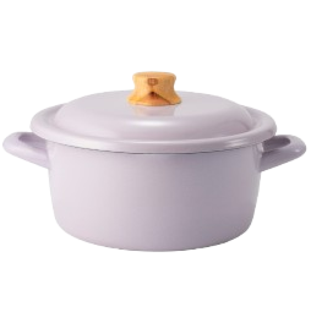 Fujihoro COTTON PLUS 20cm 雙耳附蓋琺瑯砂鍋 (千黛紫)