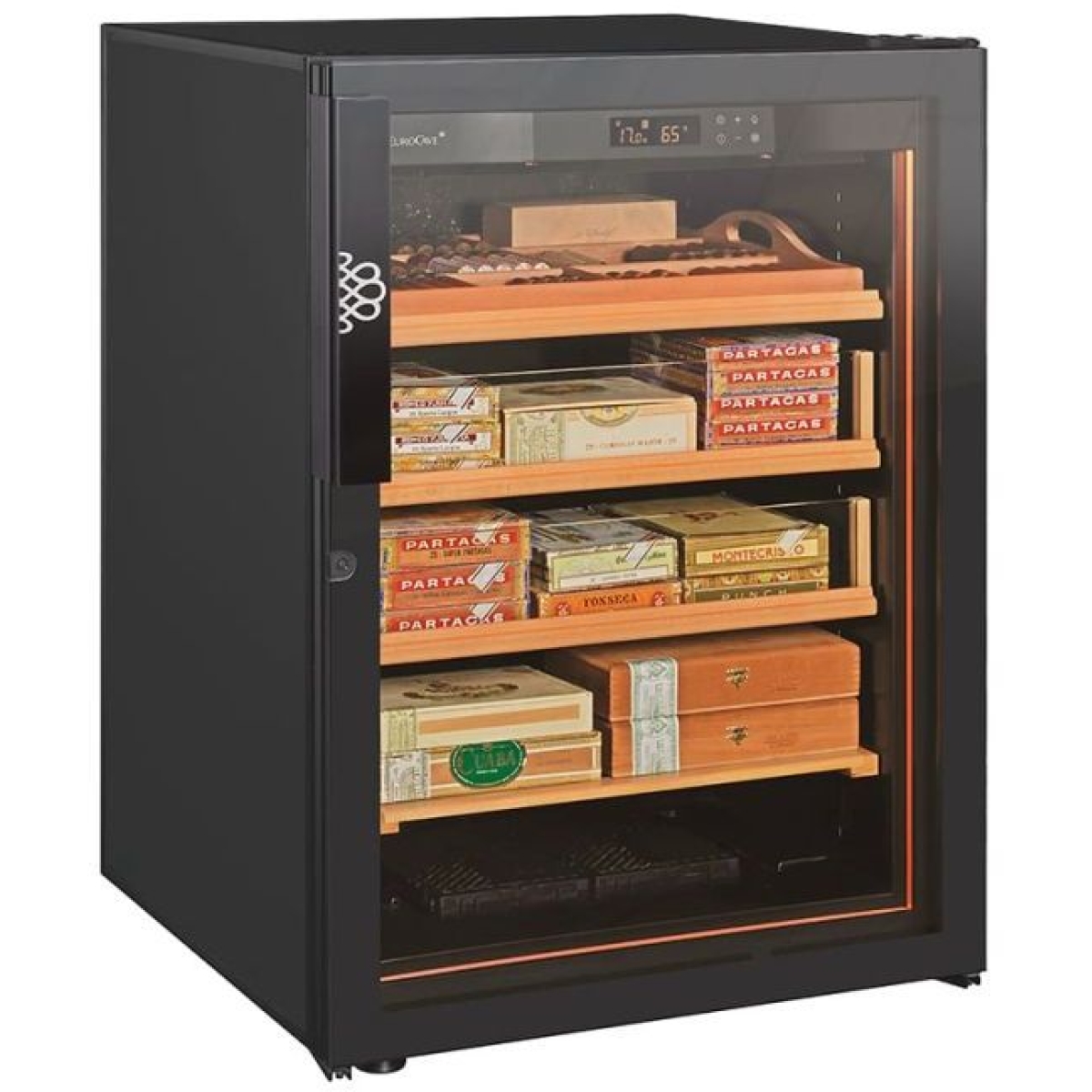 EuroCave V-CIGAR-S 恆溫保濕雪茄櫃 (尼祿黑/全玻璃門)
