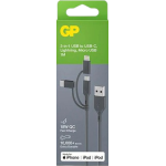 GP 超霸 GPACECY1N001 GP超霸1米3合1 USB-A至Lightning, USB-C & Micro-USB數據傳輸充電線CY1N