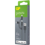 GP 超霸 GPACECY1N001 GP超霸1米3合1 USB-A至Lightning, USB-C & Micro-USB數據傳輸充電線CY1N