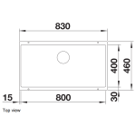Blanco 527174 Subline 800-U 花崗岩廚用昇盤 (米雅白色 Soft White)