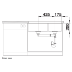 Blanco 527351 Subline 480/320-U 花崗岩合成 廚房雙昇盤 (火岩灰色 Volcano Grey)