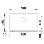 Blanco 527173 Subline 700-U 花崗岩合成 廚房昇盤 (米雅白色 Soft White)