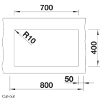 Blanco 527173 Subline 700-U 花崗岩合成 廚房昇盤 (米雅白色 Soft White)