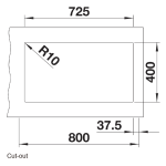 Blanco 523155 Subline 430/270-U 花崗岩 廚房雙昇盤 (白色 White)