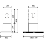 Megapool 美格浦 MH-628S 60厘米 1100m³/hr 典雅系列 煙囪式抽油煙機