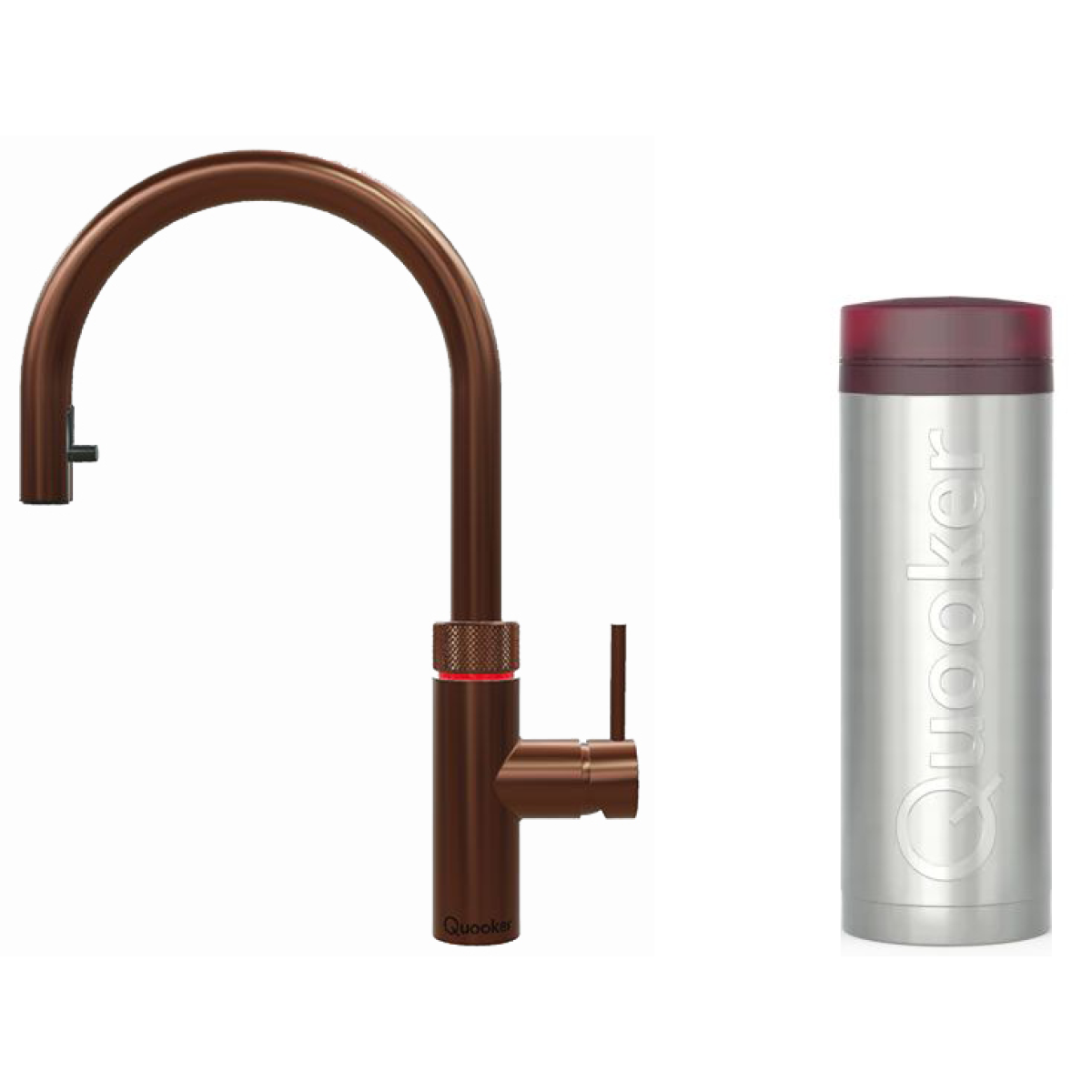 Quooker 3XRCO Flex 帶有軟管一體式水龍頭 + PRO3 滾水水箱 (玫瑰銅)