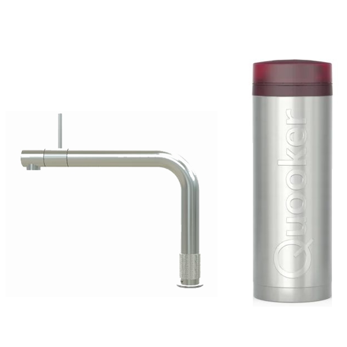 Quooker 3FRONTRVS Front 一體式水龍頭 + PRO3 滾水水箱 (拉絲不鏽鋼)