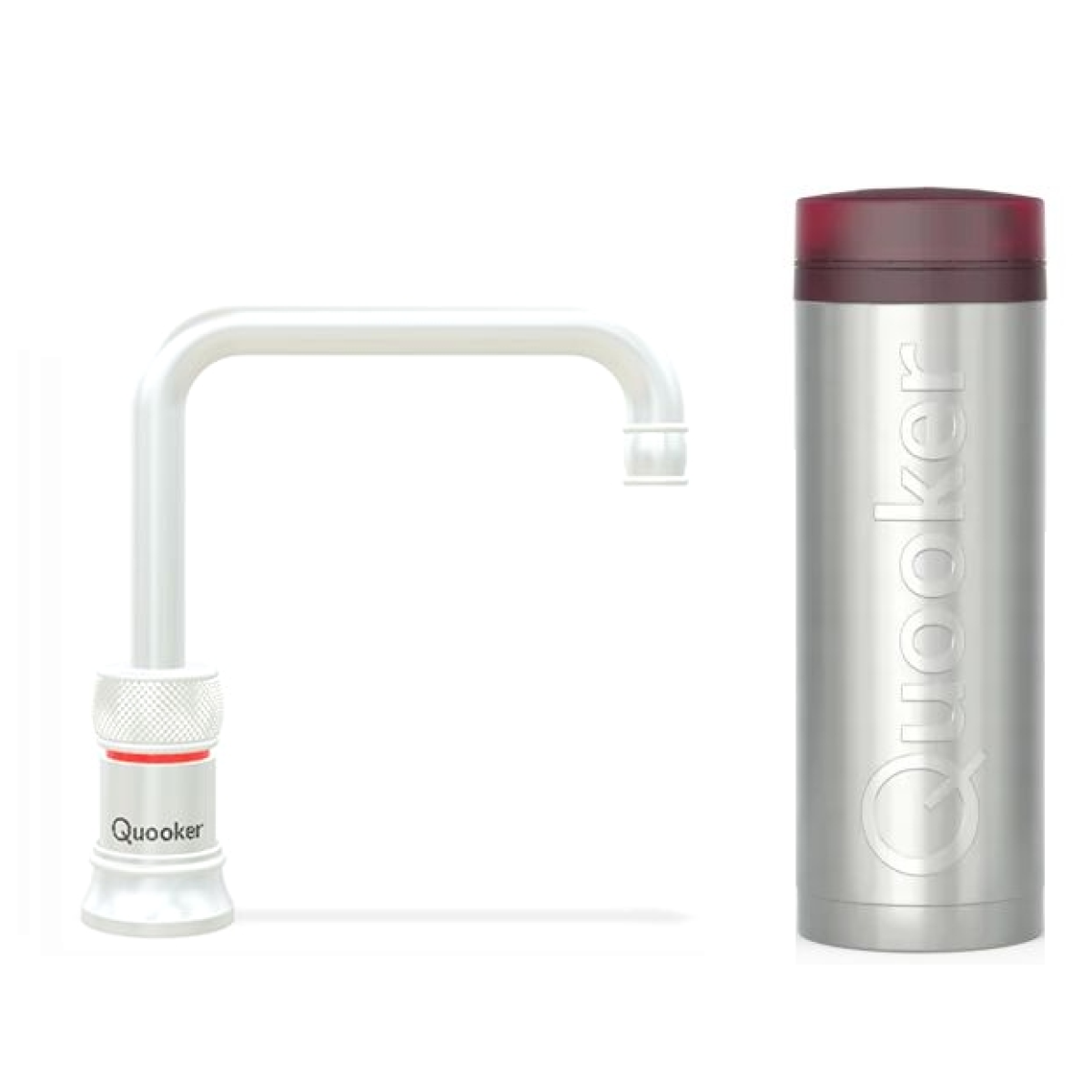 Quooker 3CNSRVS Classic Nordic Square 一體式水龍頭 + PRO3 滾水水箱 (拉絲不鏽鋼)