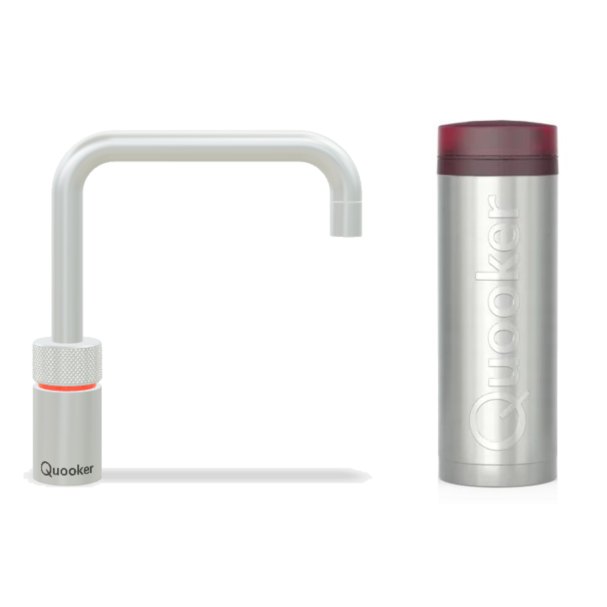 Quooker 3NSRVS Nordic Square 一體式水龍頭 + PRO3 滾水水箱 (拉絲不鏽鋼)