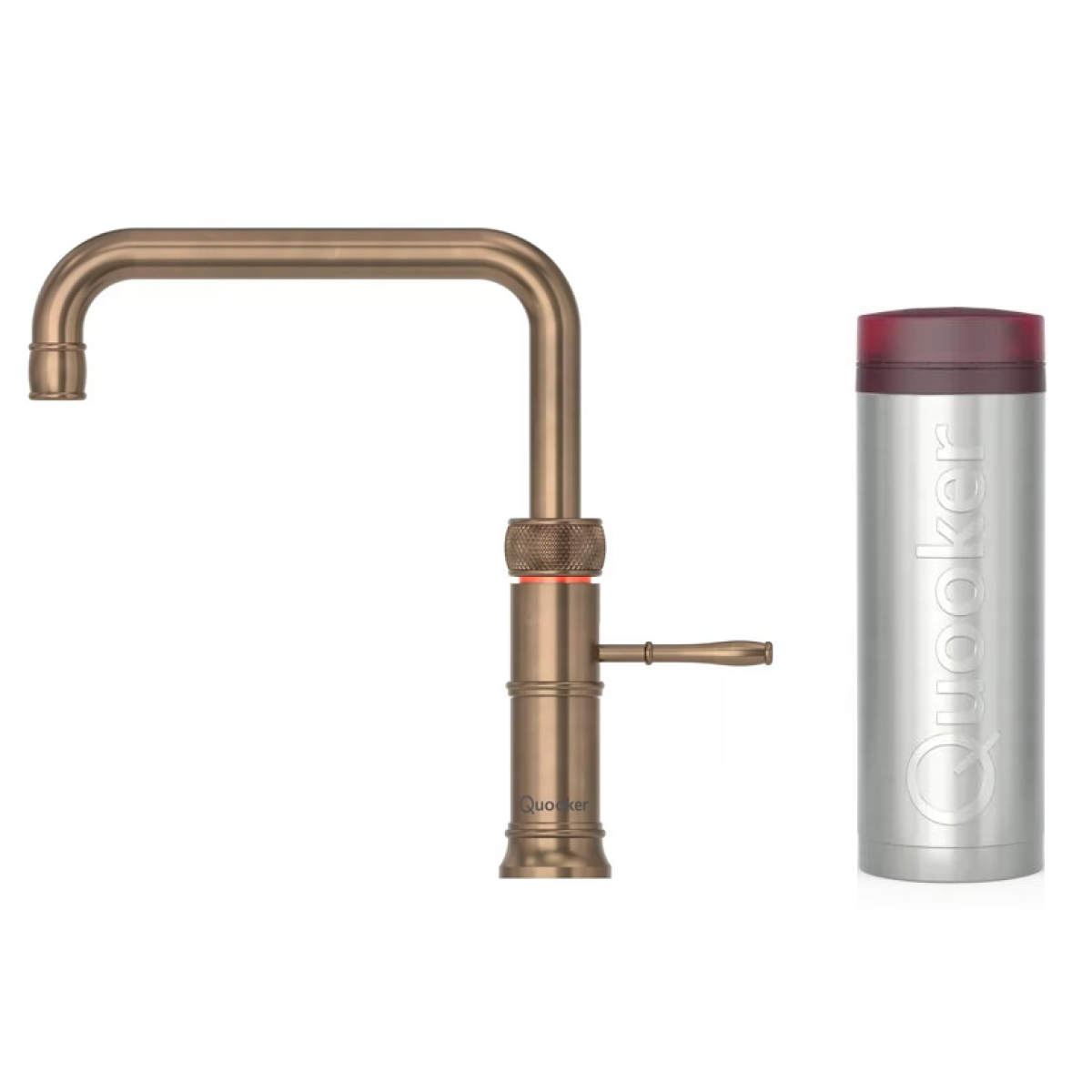 Quooker 3CFSPTN Classic Fusion Square 一體式水龍頭 + PRO3 滾水水箱 (復古黃銅)