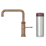 Quooker 3CFSPTN Classic Fusion Square 一體式水龍頭 + PRO3 滾水水箱 (復古黃銅)