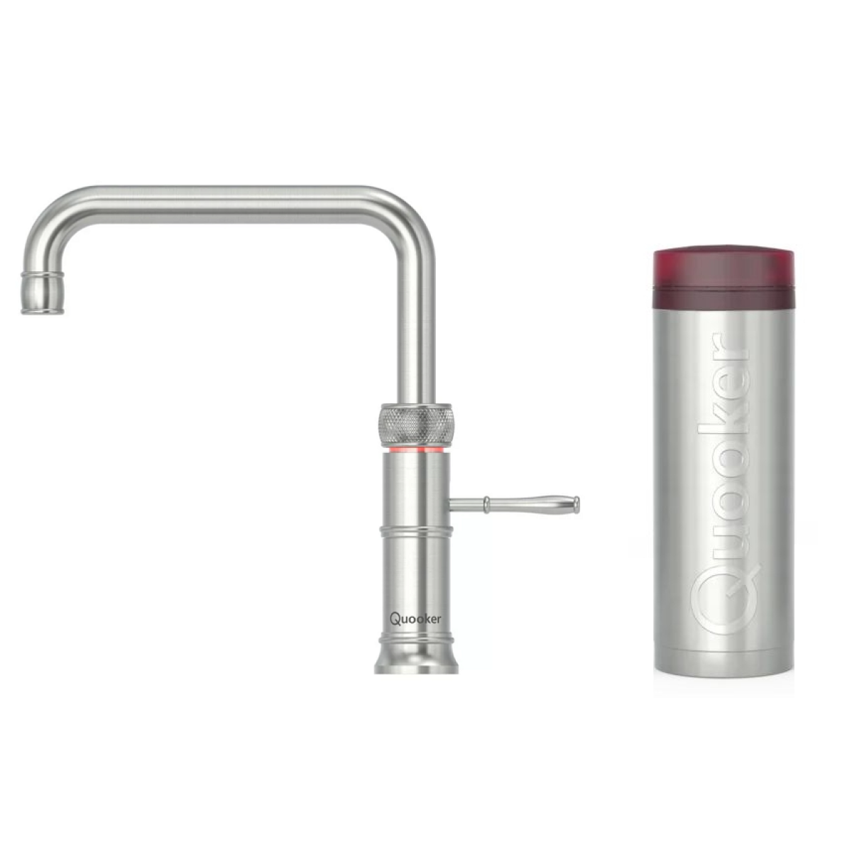 Quooker 3CFSRVS Classic Fusion Square 一體式水龍頭 + PRO3 滾水水箱 (拉絲不鏽鋼)