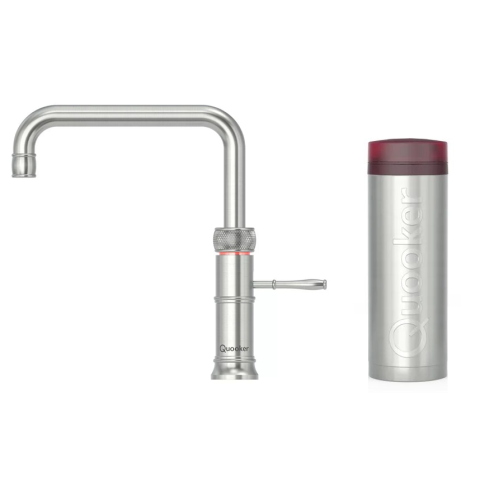 Quooker 3CFSRVS Classic Fusion Square 一體式水龍頭 + PRO3 滾水水箱 (拉絲不鏽鋼)
