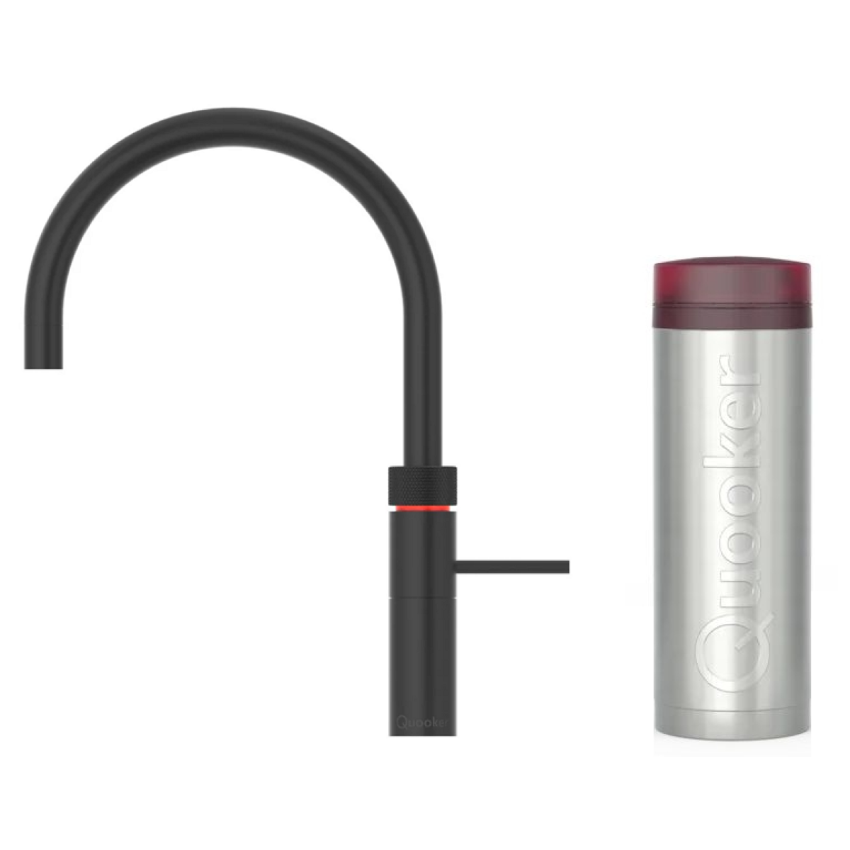 Quooker 3FRBLK Fusion Round 一體式水龍頭 + PRO3 滾水水箱 (霧面黑色)