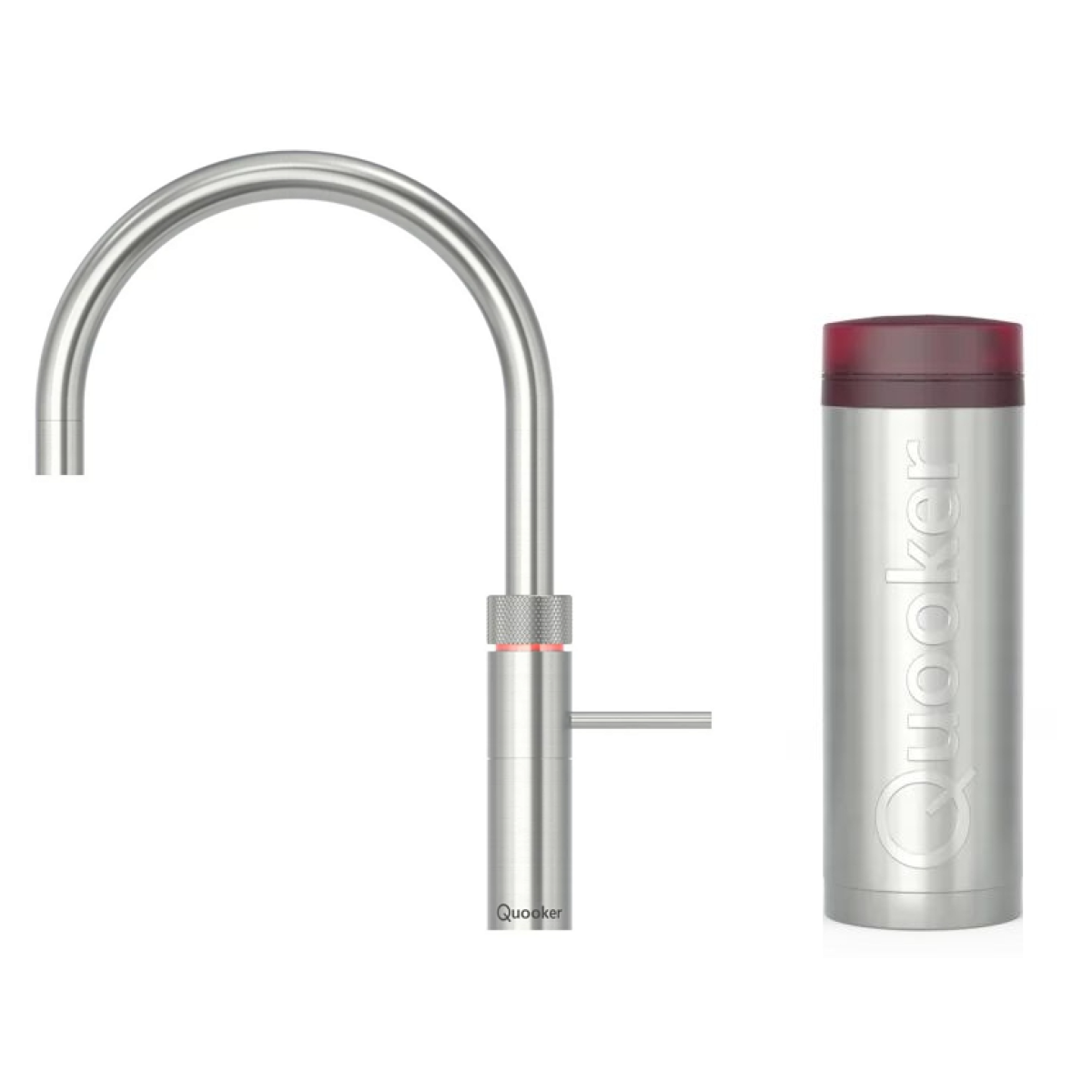 Quooker 3FRRVS Fusion Round 一體式水龍頭 + PRO3 滾水水箱 (拉絲不鏽鋼)