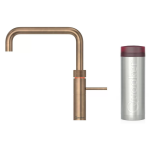 Quooker 3FSPTN Fusion Square 一體式水龍頭 + PRO3 滾水水箱 (復古黃銅)