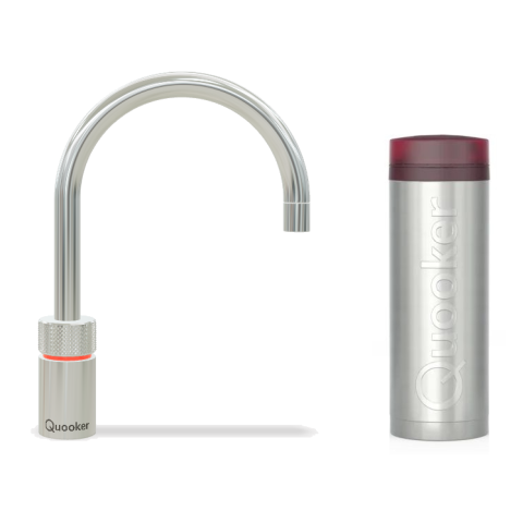 Quooker 3NRCHR Nordic Round 一體式水龍頭 + PRO3 滾水水箱 (拋光鍍鉻)