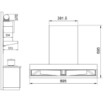 Robam 老板 A852 90厘米 1260m³/h T型系列 掛牆式抽油煙機