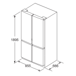 Bosch KMC85LBEA 550公升 Series 4 法式無霜纖薄十字門雪櫃 (黑鑽玻璃) (包拆箱埋位)