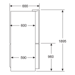 Bosch KMC85LBEA 550公升 Series 4 法式無霜纖薄十字門雪櫃 (黑鑽玻璃) (包拆箱埋位)