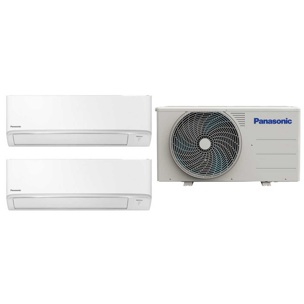 Panasonic 樂聲 一拖二 1.0匹+1.0匹 多聯分體 變頻淨冷冷氣機 (CS-MPU9BKAx2/CU-2LU18BBA)