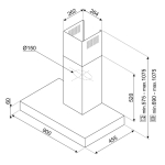 Smeg KBT9L4VN 90厘米 730m³/h 煙囪式抽油煙機