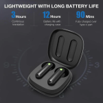 Timekettle WT2 Edge/W3 旗艦級 人工智慧 即時翻譯耳機 (線上和離線翻譯) (黑色)