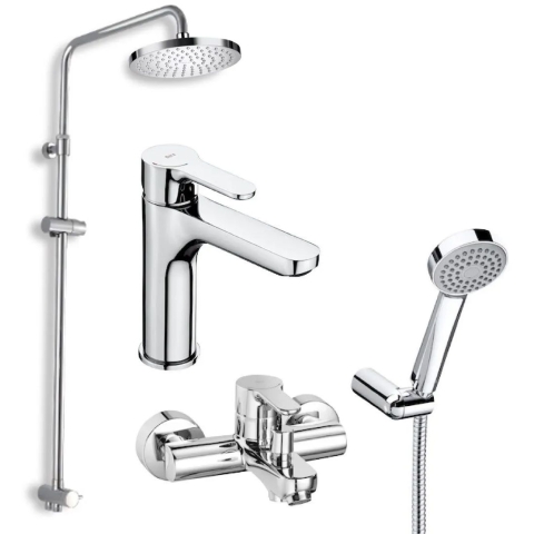 Roca L20 E5: 2+4+6 龍頭套裝 (5A3B09C00+5A0109C02+5B2150C00+AP00033100)